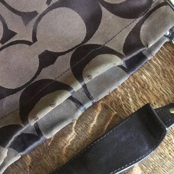 Coach Brown Signature Canvas Carly Bag #10619 - Picture 5 of 6